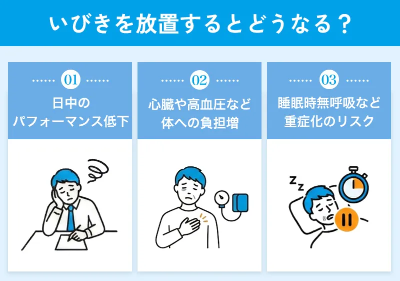 いびきを放置するとどうなる？
